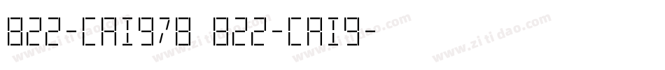822-CAI978 822-CAI9字体转换